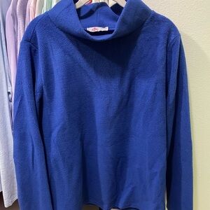 Aryeh Royal Blue Funnel Neck Pullover Sweater